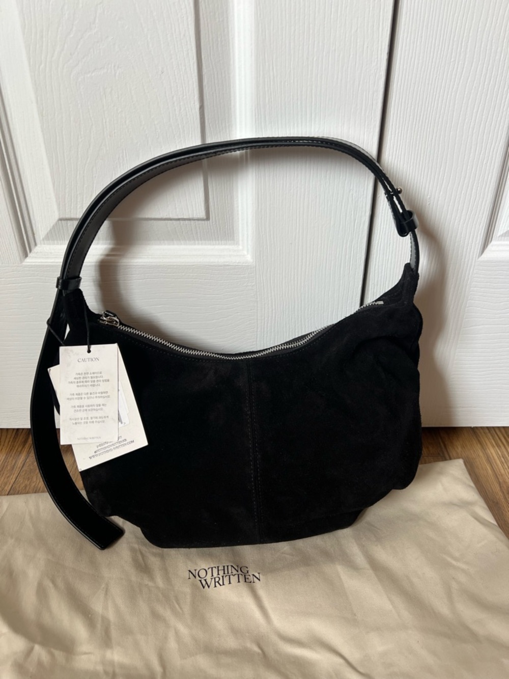 Black Suede Shoulder Bag